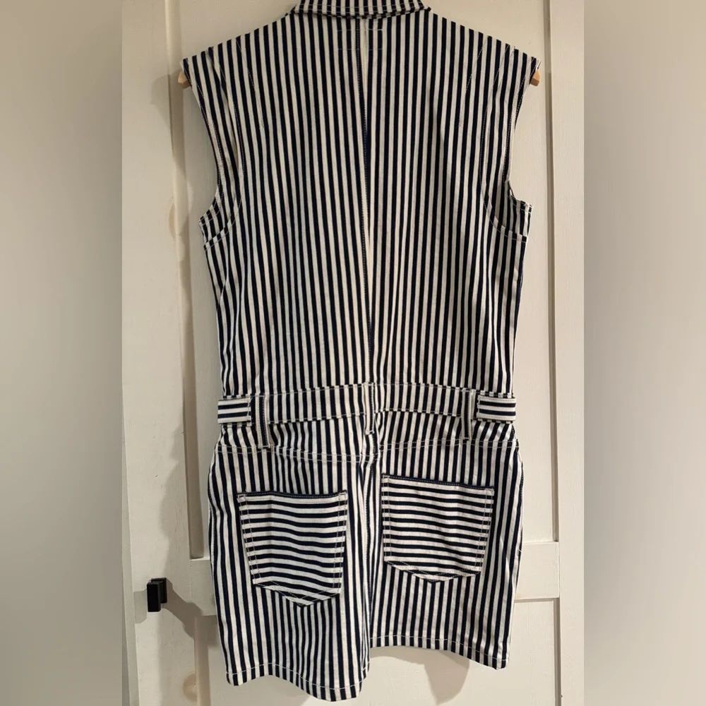 Current Elliott Striped Jumpsuit Dress Sleeveless 0 - Picture 7 of 8